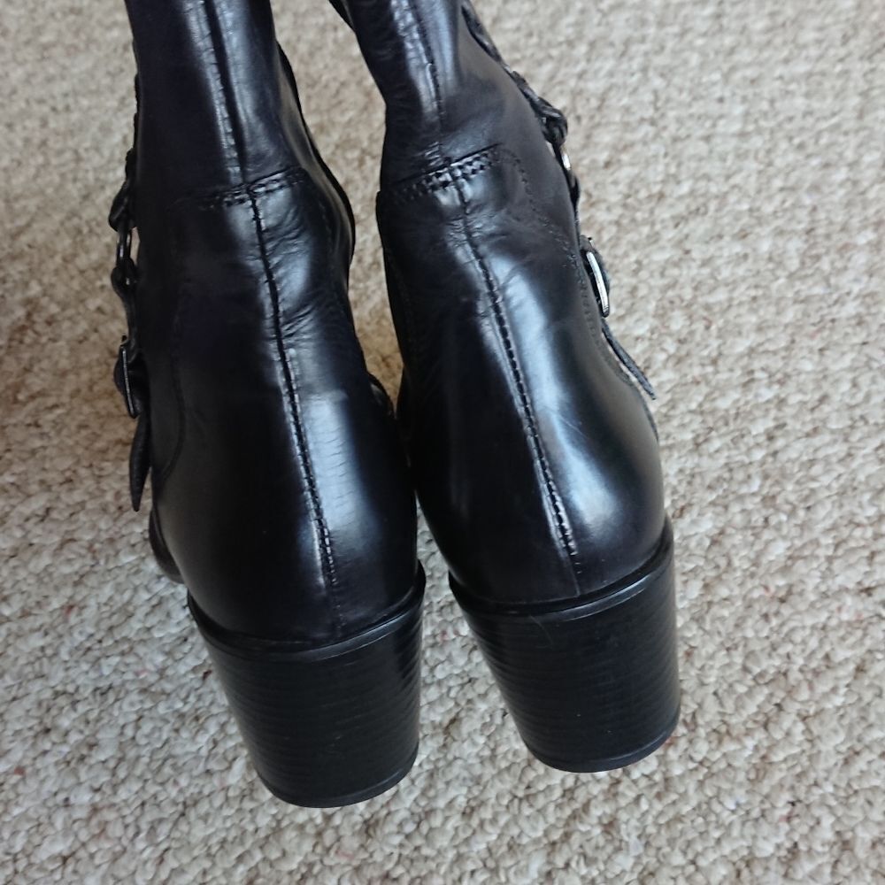 Tremp Italian Black Leather Boots size 8 - Picture 5 of 12
